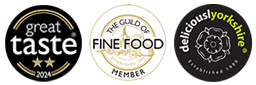 The guild of fine food, deliciously Yorkshire logos and great taste award